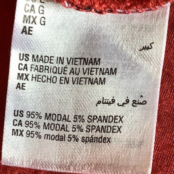 Alfani Orange Red Buttoned Dress V-Neck Dolman Sleeves - Picture 7 of 7